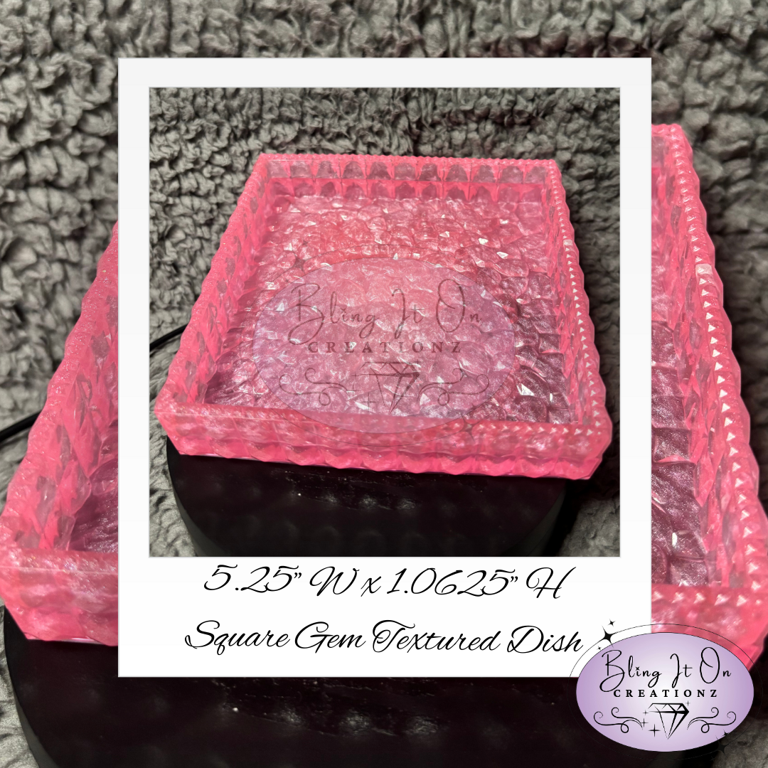 Medium Square Gem Textured Dish