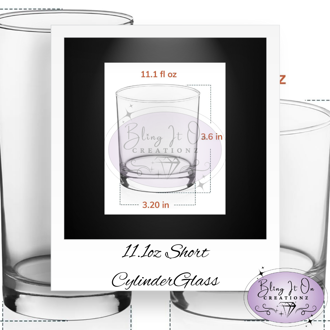 Personalized Etched Short Glass Drinkware