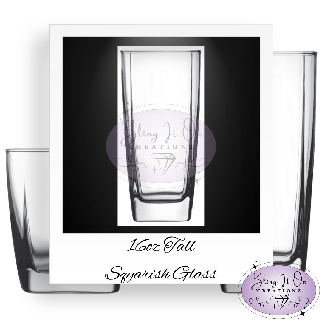 Personalized Etched Tall Glass Drinkware