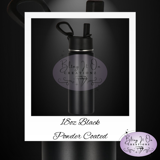 2) Epoxy Free 18oz Hydro Bottle w/ Personalized Name Etched (Kids Safe)