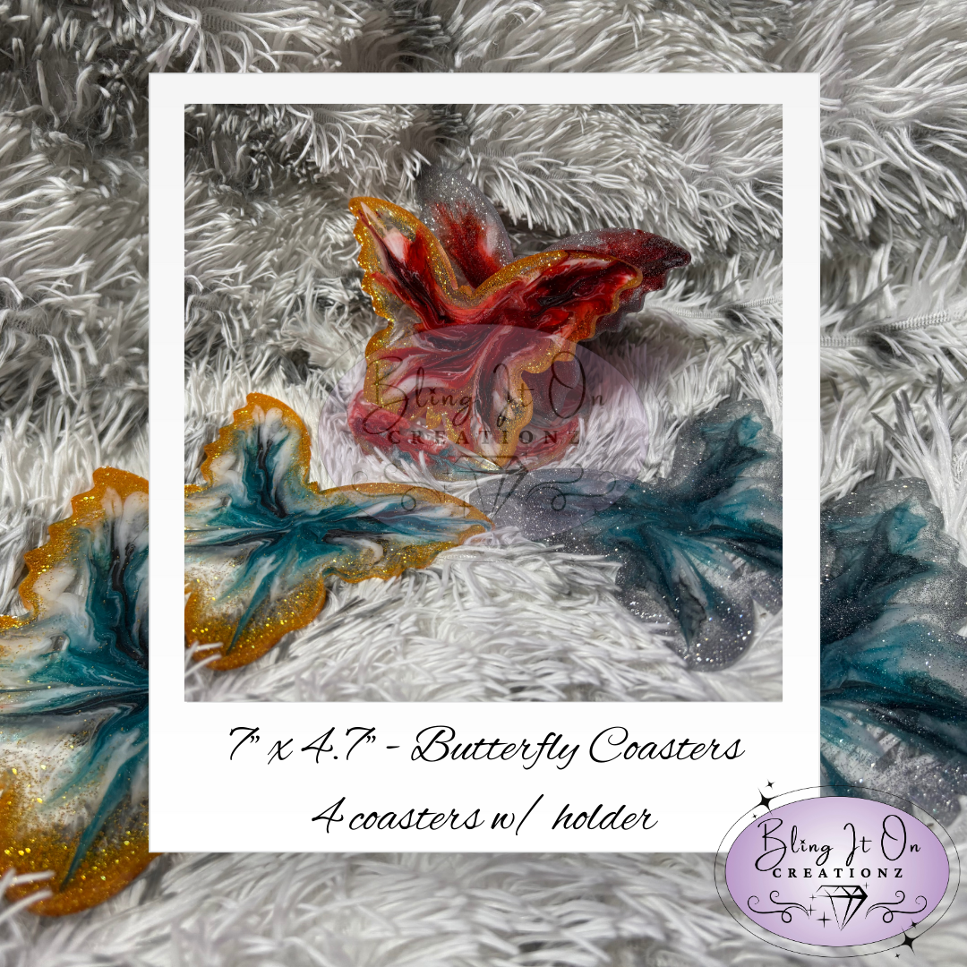 Butterfly Coasters w/ holder