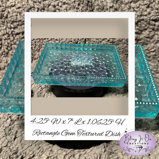 Medium Rectangle Gem Textured Dish