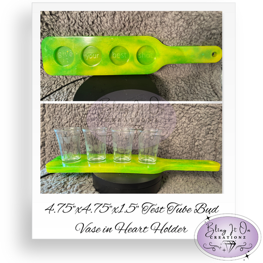 Shot Glass Board w/ 4 Shot Glasses
