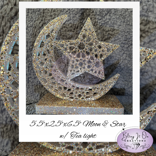Moon & Star w/ Tealight Decor
