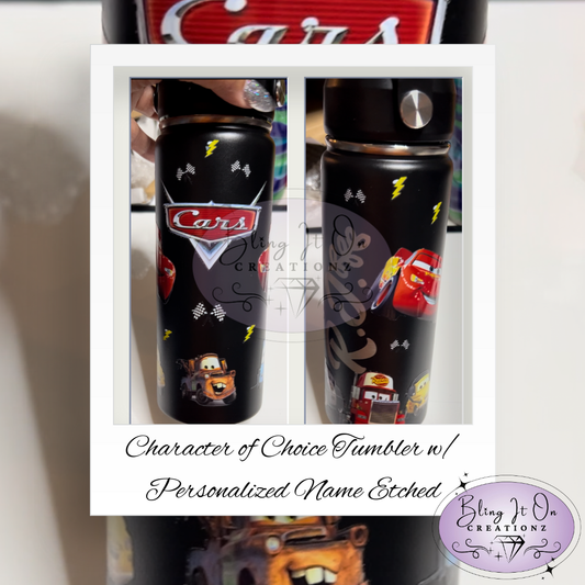 2) Epoxy Free 18oz Hydro Bottle w/ Personalized Name Etched (Kids Safe)